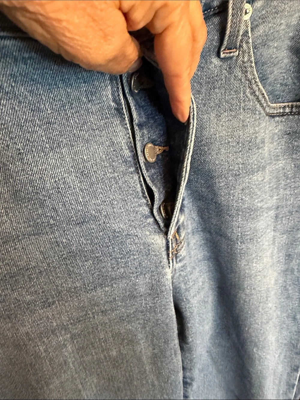 Universal Thread Size 14 High-Rise Hidden Button Fly Jeans